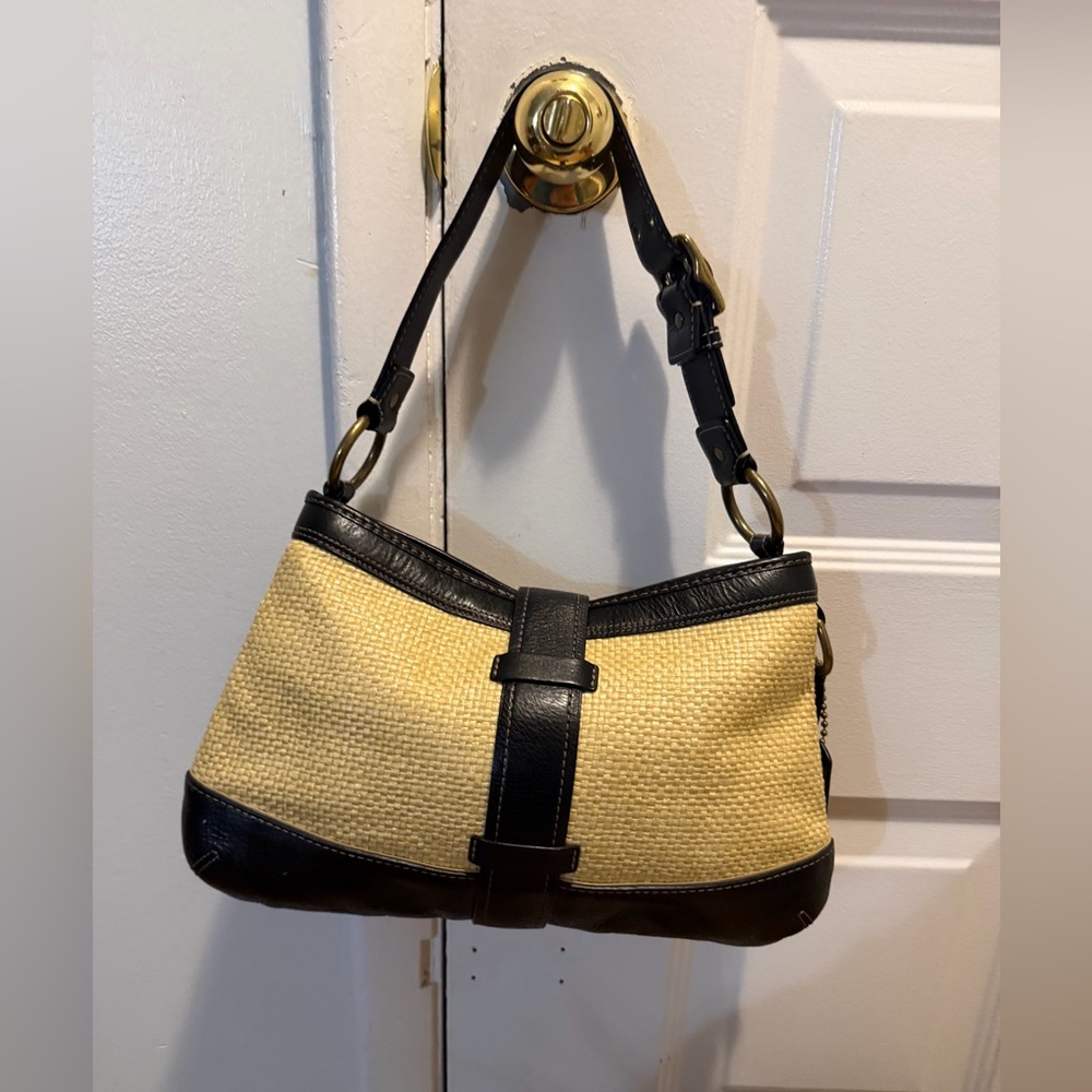 Coach Legacy Straw Hobo Shoulder Bag SOLD - Picture 3 of 7